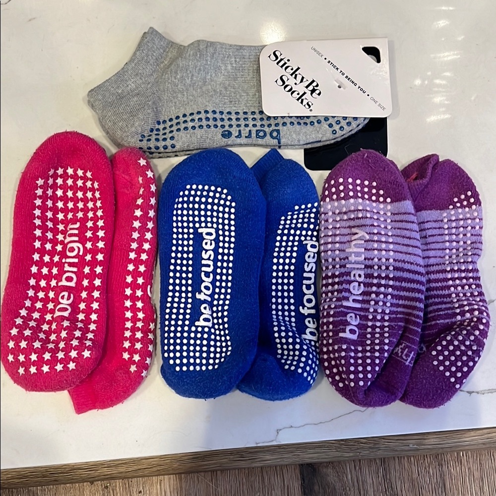Sticky Be Socks Set - Pink, Blue, Purple, Gray